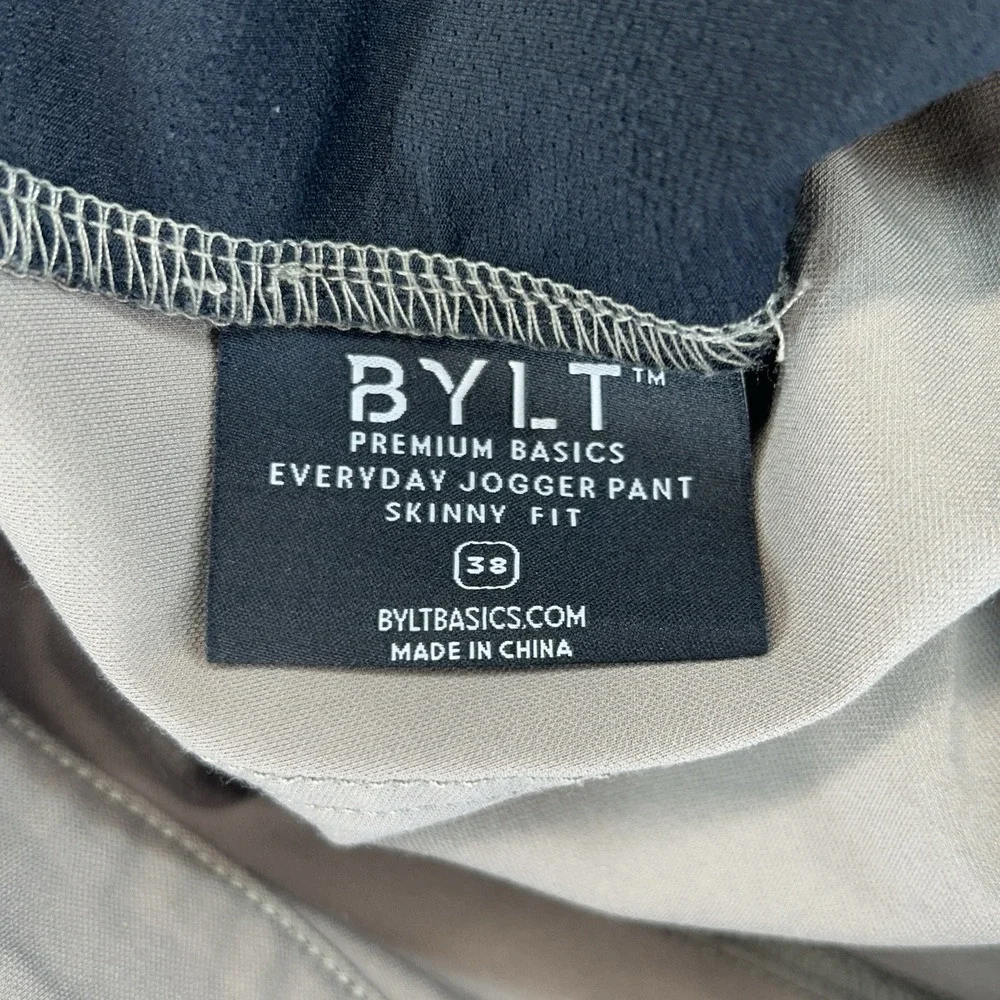 BYLT‎ Premium Basics Pants Mens Sz 38 35x27 Brown Everyday Jogger Slim Fit